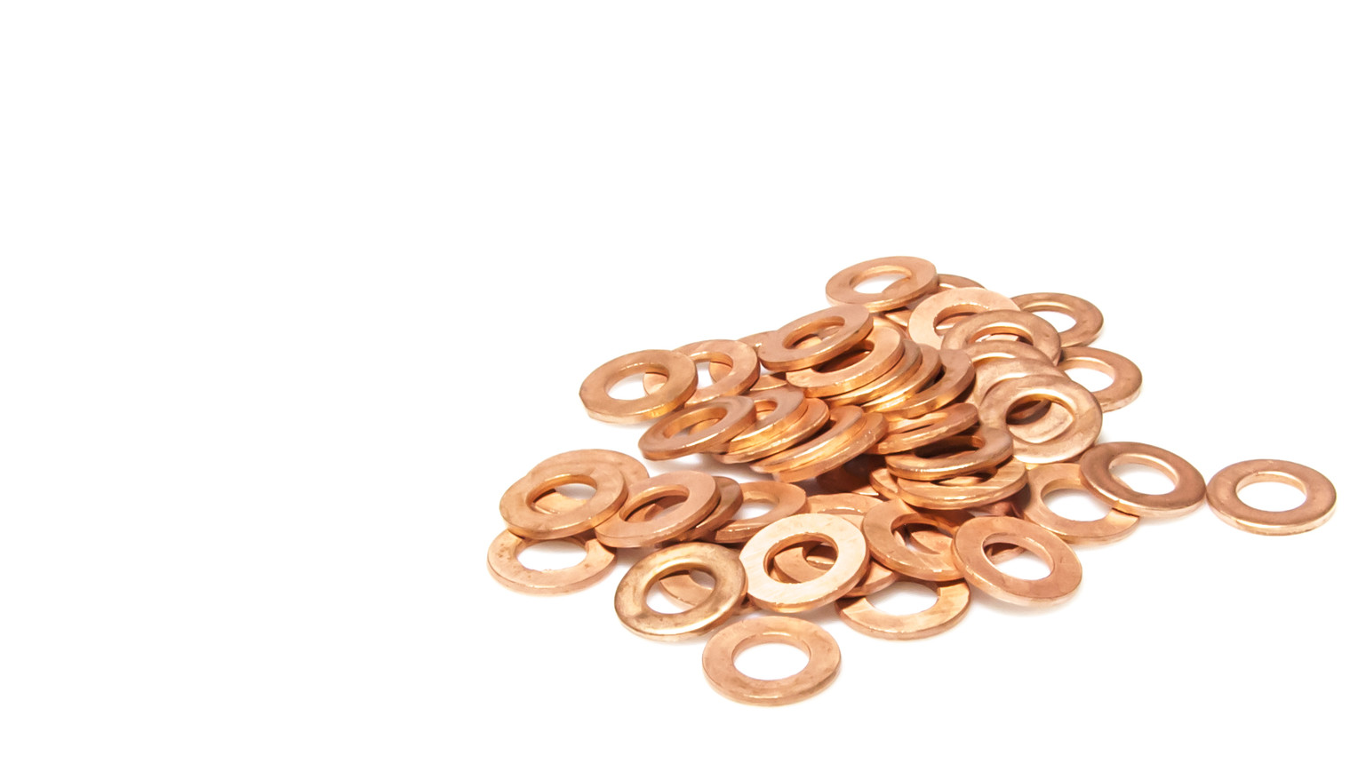 Coppered ring washers