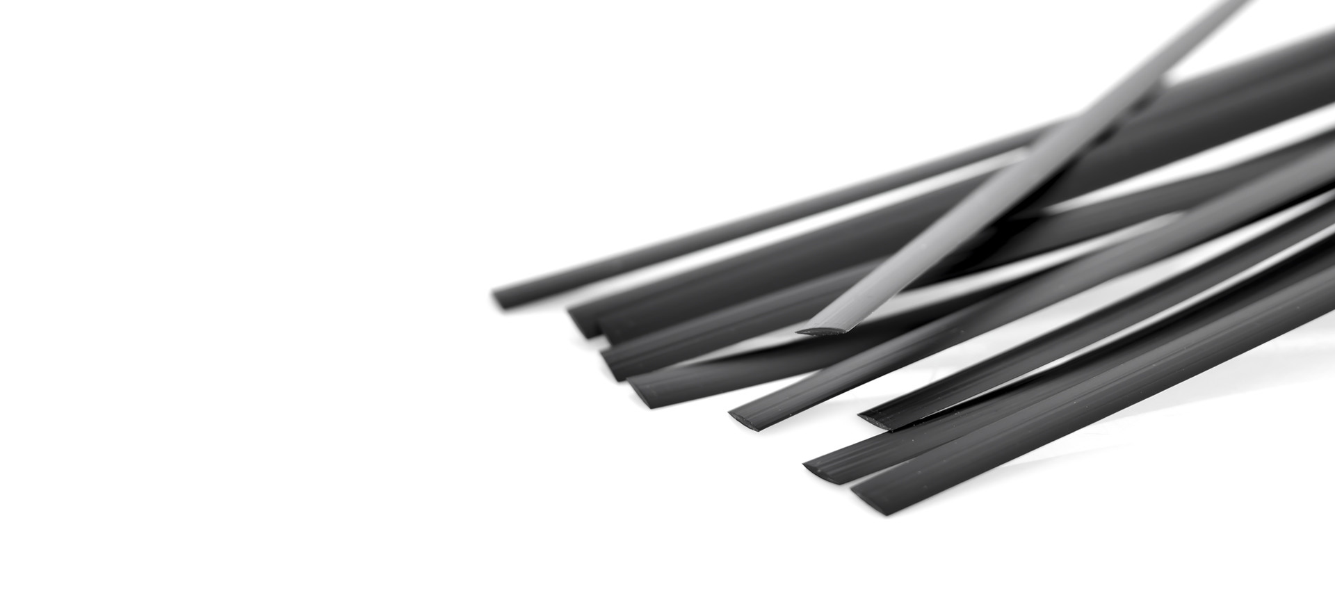 Flat Melting-Strip, black ABS